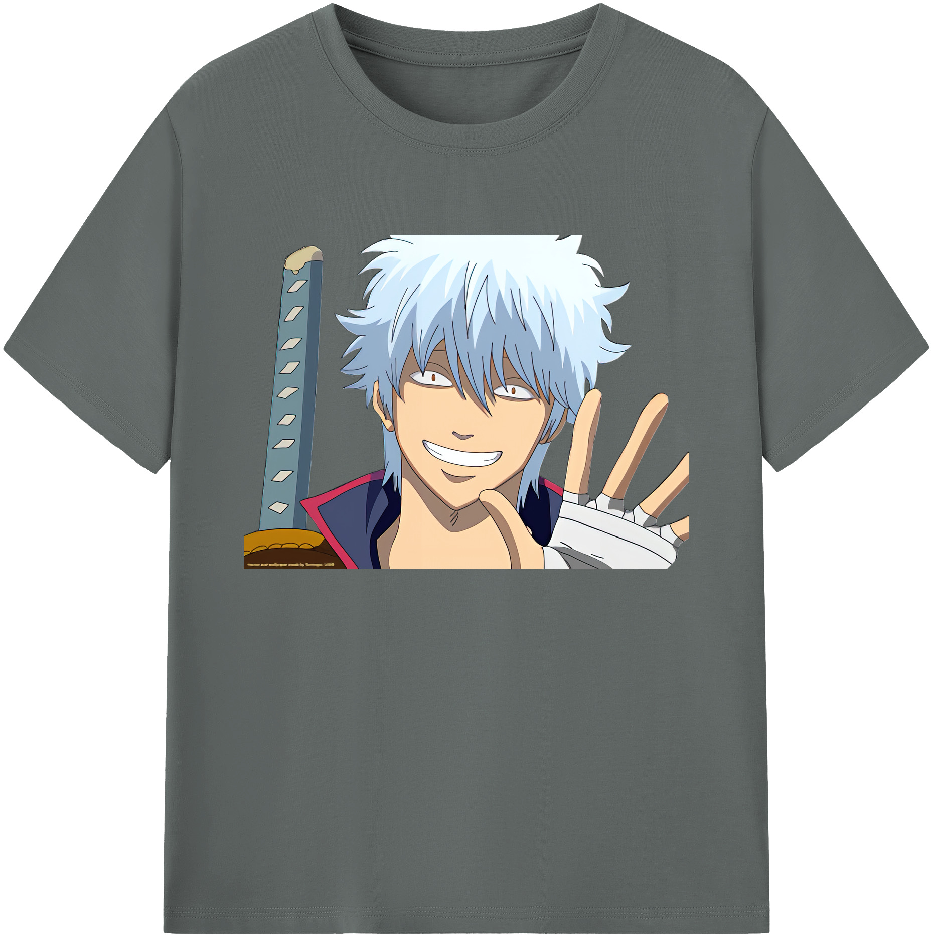 （画像用） ぎんたま 坂田銀時（さかたぎんとき） 神楽 志村新八（しむら しんぱち） GINTAMA Sakata Gintoki Kagura Shimura Shinpachi 綿100％ メンズ半袖Tシャツ｜肌触りやわらか＆通気性